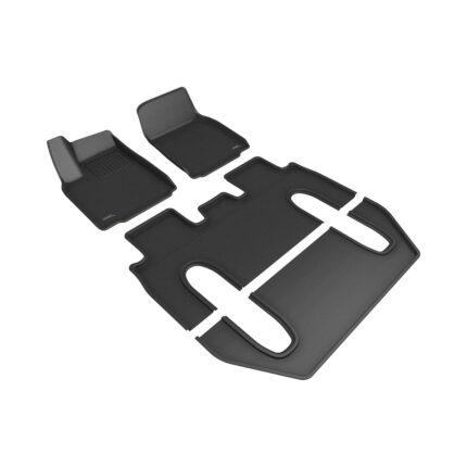 3D MAXpider Kagu Floorliners R1 R2 R3 Black For 2022-2024 Tesla Model X 6 Seat - Full Set