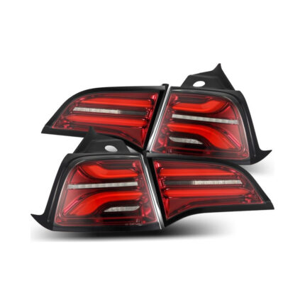 AlphaRex PRO-Series LED Tail Lights Red Smoke For Tesla Model Y 2020-2024 (for amber signal version)