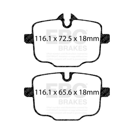 EBC Bluestuff rear brake pads for BMW i8 2014-2020