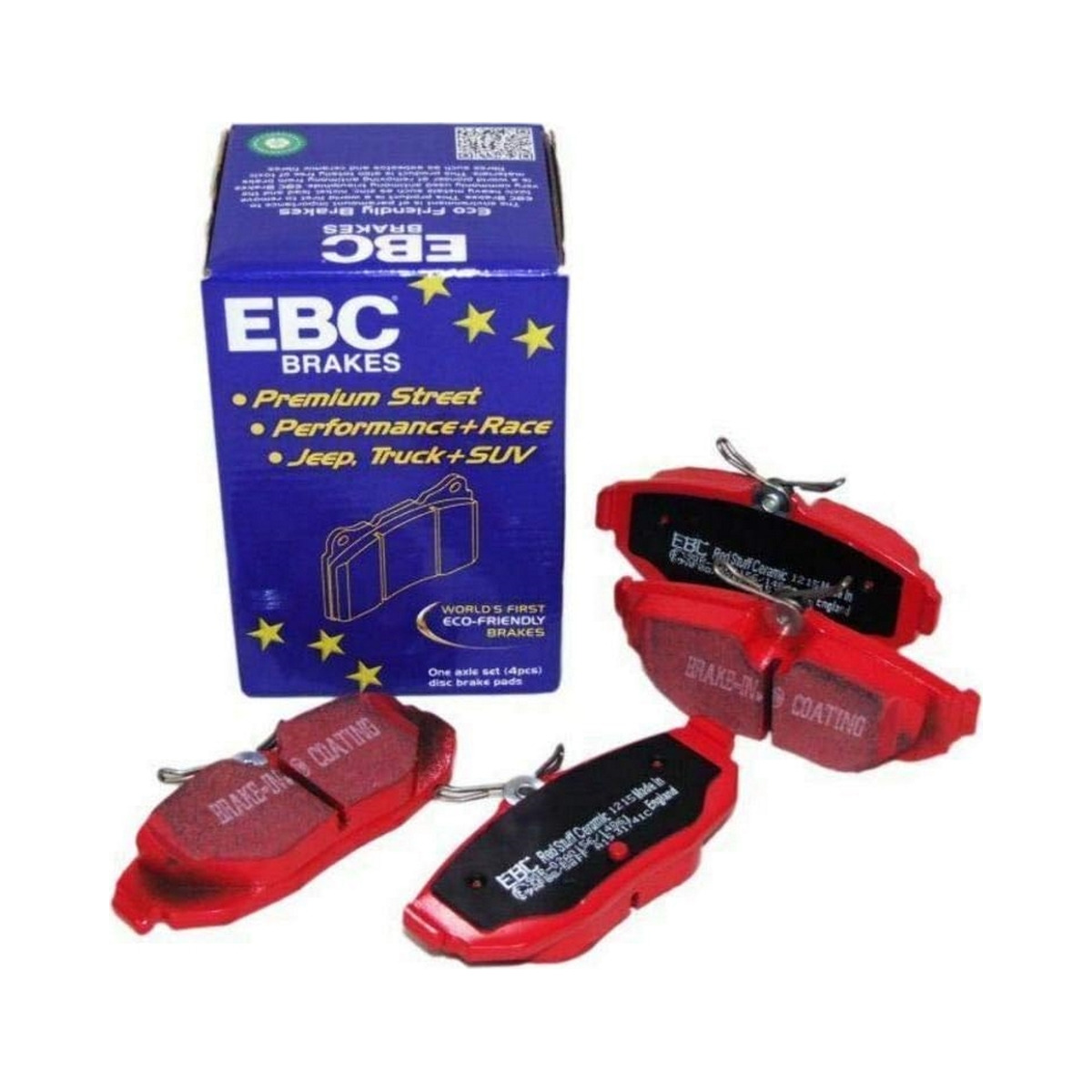 EBC Redstuff Ceramic Low Dust Front Brake Pads For Tesla Model 3 2017-2022 Image EBC Redstuff Ceramic Low Dust Front Brake Pads For Tesla Model 3 2017-2022
