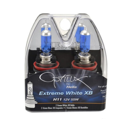 Hella H11 12V 55W Xenon White Optilux XB Halogen Bulbs For BMW i3 2014-2017