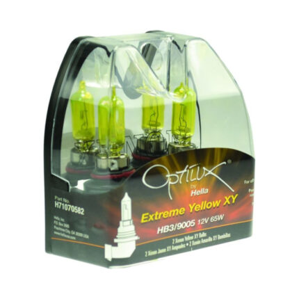 Hella Optilux HB3 9005 12V 65W Xenon Yellow Bulb (Pair) For 2012-2023 Tesla Model S