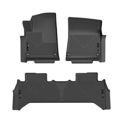 Husky Liners WeatherBeater Front & 2nd Row Floor Liners Black For Rivian R1T 2022-2023