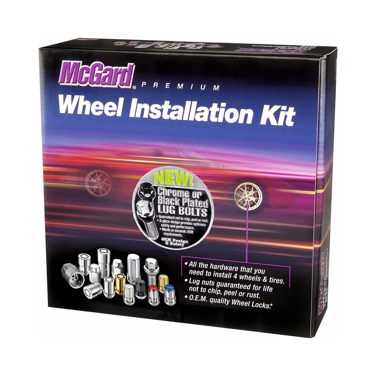 McGard Black Lug Bolt Kit with Wheel Locks for BMW i8 2014-2020 Image McGard Black Cone Seat Lug Bolt Wheel Installation Kit w/Locks For BMW i8 2014-2020