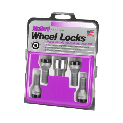 McGard Black Bolt Style Cone Seat Wheel Lock Set, 4 Locks, 1 Key For BMW i3 2014-2021