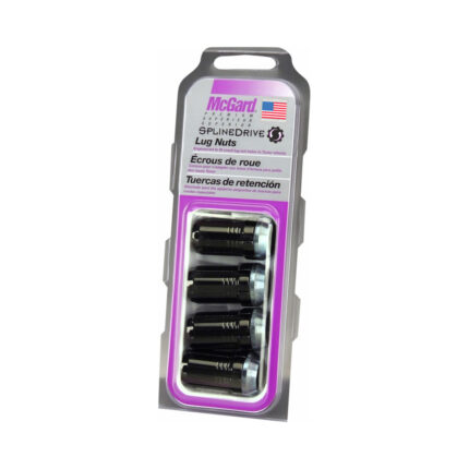 McGard SplineDrive Tuner Style Cone Seat Lug Nut 4-Pack Black For Tesla Model 3/Y/S/X (Req. Tool)