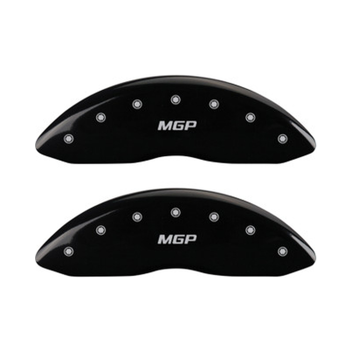 MGP Black Caliper Cover Set for BMW i8 2016 - Silver Logo Image MGP black caliper cover set for BMW i8 with silver logo