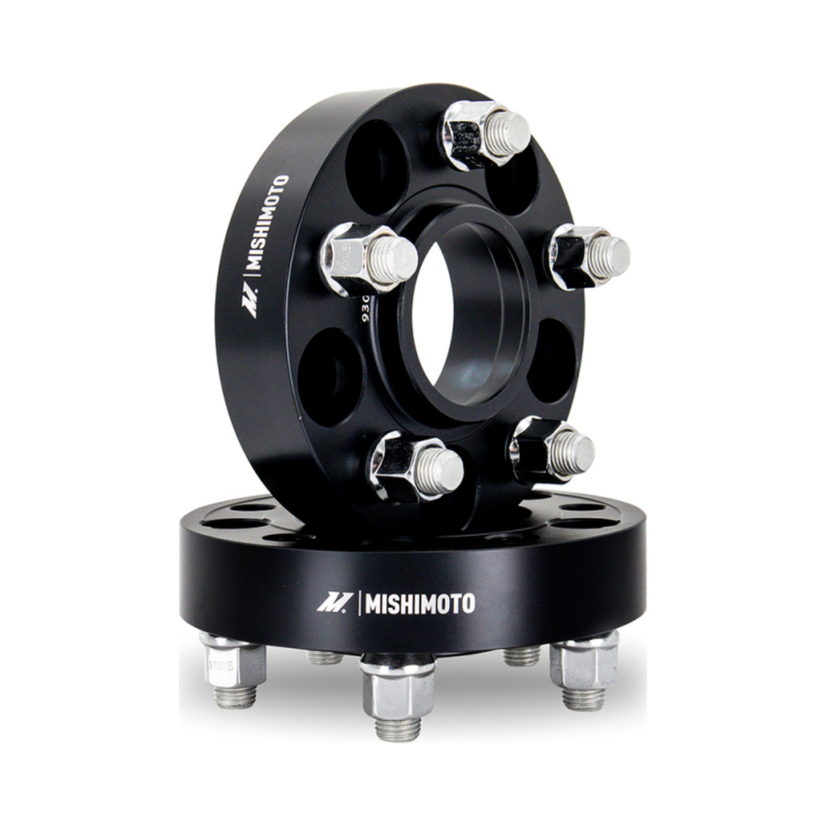 Mishimoto Wheel Spacers 5x114.3 64.1 CB M14x1.5 25mm BK For Tesla Model 3 2017-2023 Image Mishimoto Wheel Spacers 5x114.3 64.1 CB M14x1.5 25mm BK For 2017-2023 Tesla Model 3