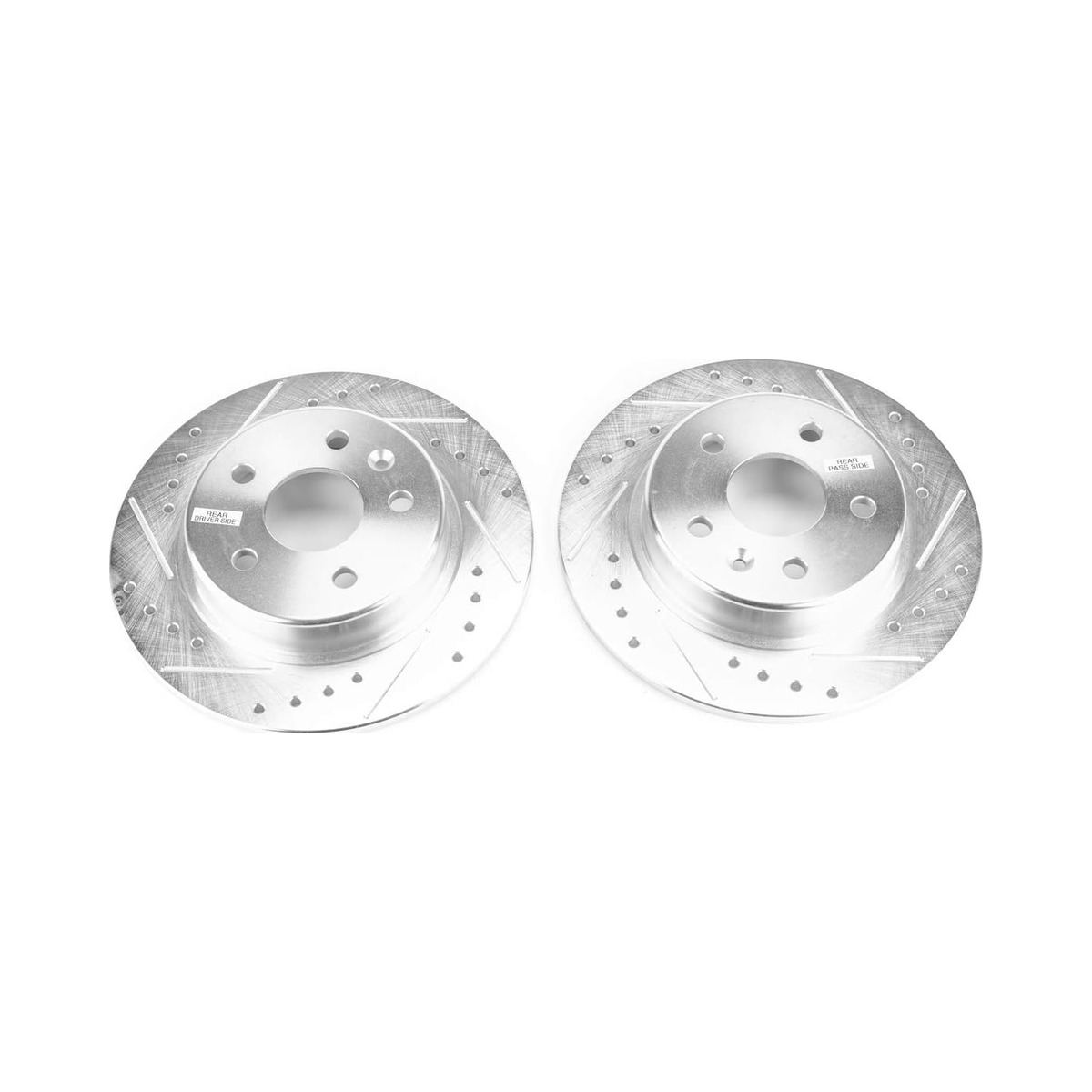 Power Stop Evolution Drilled & Slotted Rear Brake Rotors - Pair For Chevrolet Bolt EV 2017-2023 Image Power Stop Evolution Drilled & Slotted Rear Brake Rotors - Pair For Chevrolet Bolt EV 2017-2023