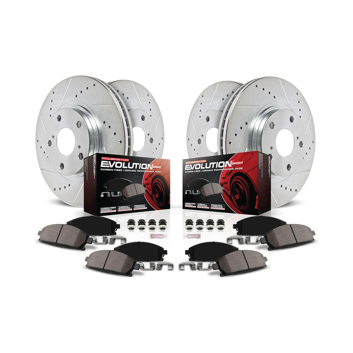 Power Stop Front & Rear Z23 Evolution Sport Brake Kit For Chevrolet Bolt EV 2017-2023 Image Power Stop Front & Rear Z23 Evolution Sport Brake Kit For Chevrolet Bolt EV 2017-2023