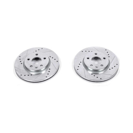 Power Stop Front Evolution Drilled & Slotted Rotors - Pair For Chevrolet Bolt EV 2017-2023