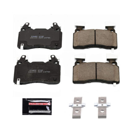 Power Stop Front Z23 Evolution Sport Carbon Fiber Infused Ceramic Brake Pads For Tesla Model X 2016-2/2021