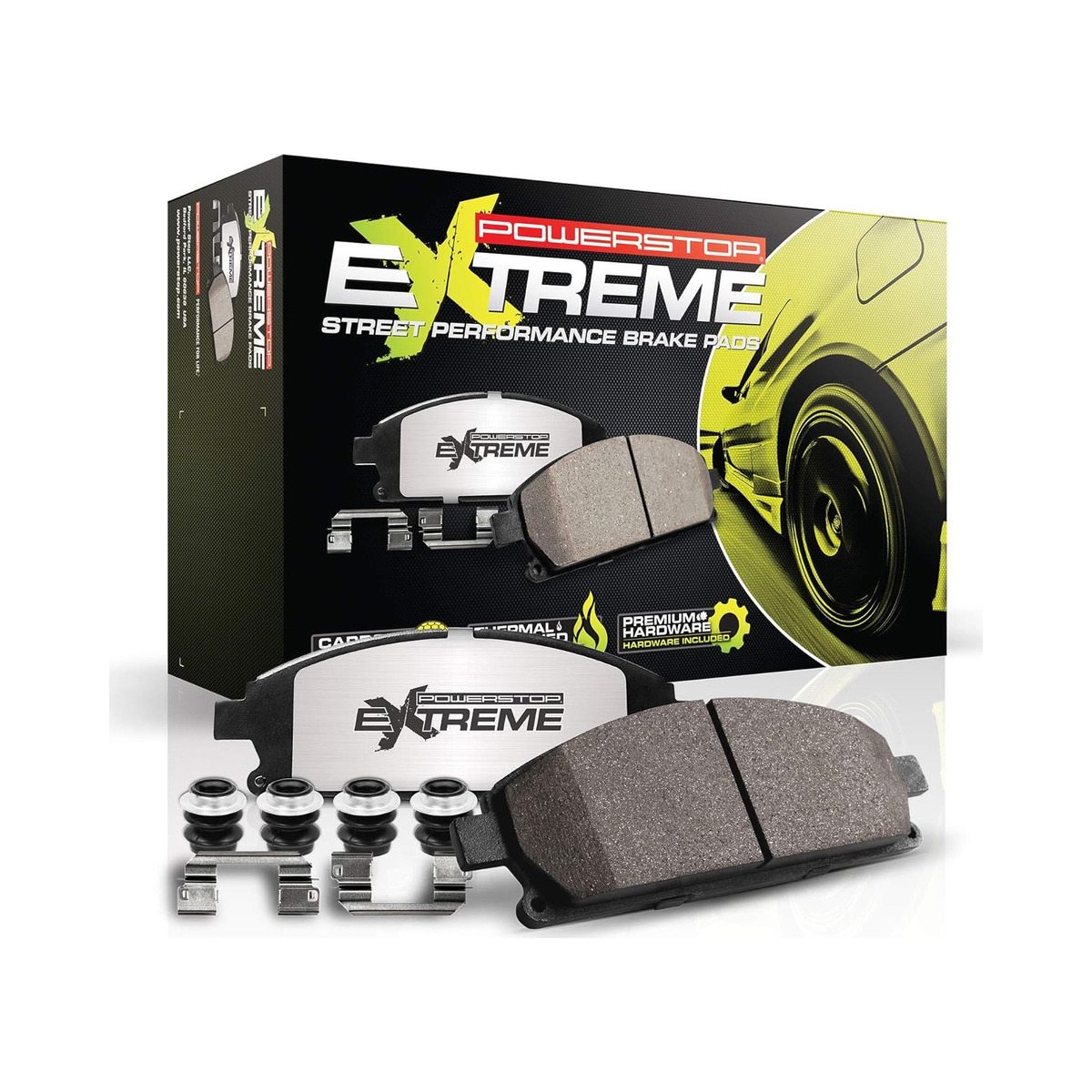 Power Stop Front Z26 Street Performance Brake Pad w/Hardware For Tesla Model Y 2020-2023 Image Power Stop Front Z26 Street Performance Brake Pad w/Hardware For Tesla Model Y 2020-2023