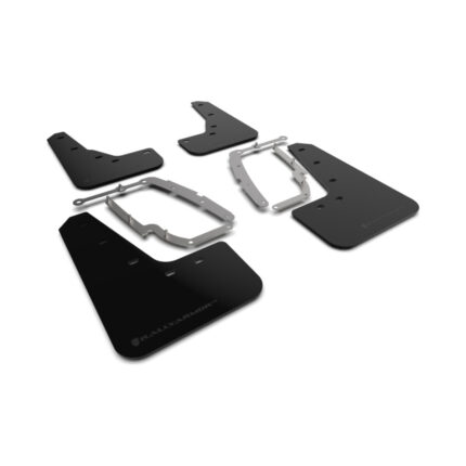 Rally Armor Black UR Mud Flap Metallic Black Logo For 2017-2023 Tesla Model 3