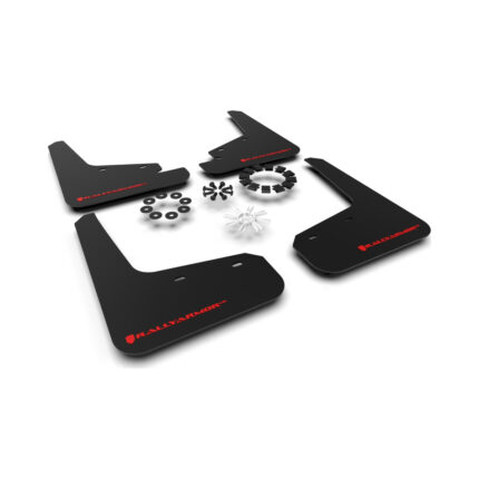 Rally Armor Black UR Mud Flap w/ Red Logo For Tesla Model Y 2020-2024