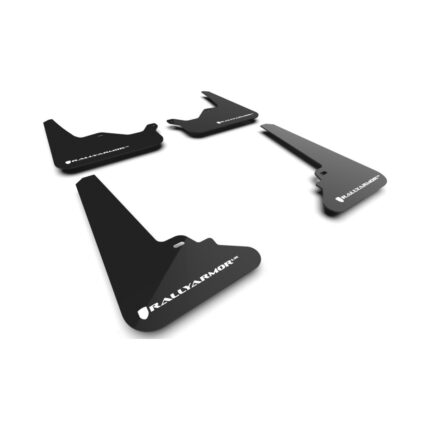 Rally Armor Black UR Mud Flap w- White Logo For 2021-2023 Tesla Model S-S Plaid