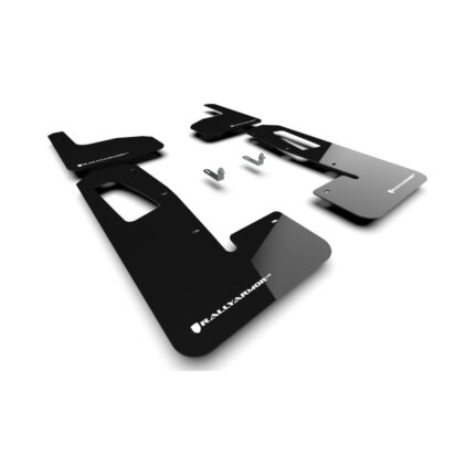 Rally Armor Black UR Mud Flap w- White Logo For Rivian R1T 2022-2024
