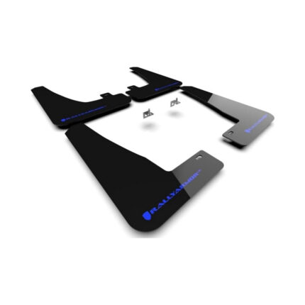 Rally Armor UR Black Mud Flaps w/ Blue Logo For Tesla Model X 2022-2024