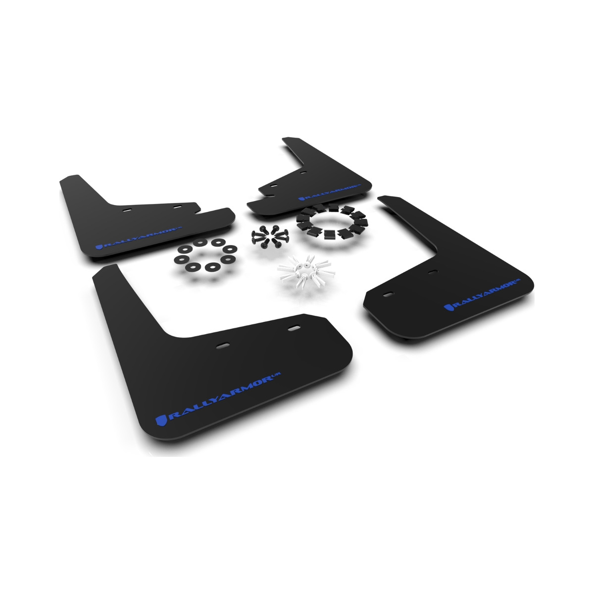 Rally Armor UR Mud Flaps Blue Logo for Tesla Model Y 2020-2024 Image Rally Armor Black UR Mud Flap w/ Blue Logo For Tesla Model Y 2020-2024